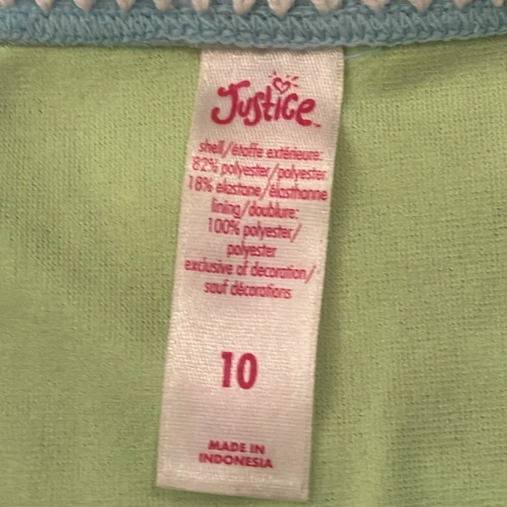Justice Girls 2 Piece Bathing Suit Size 10